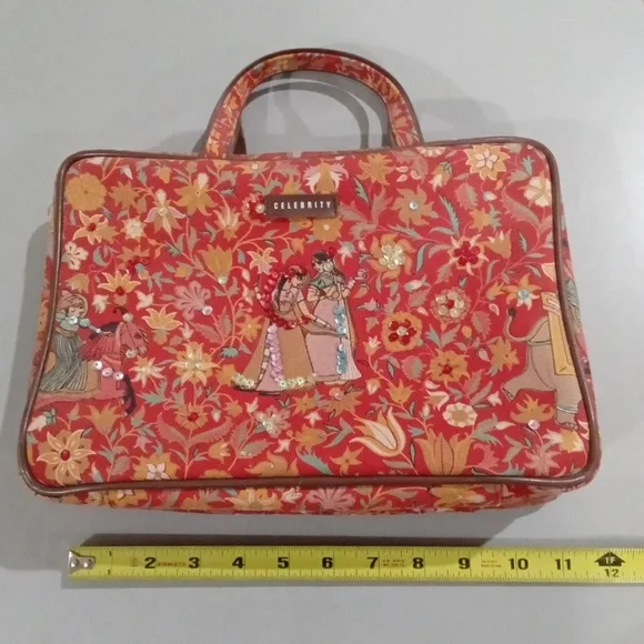 Celebrity red beaded bag set 5pc - Picture 14 of 16